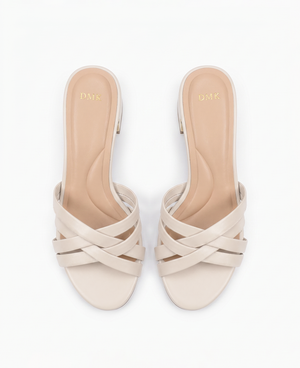 Esmae Heel Sandals Beige