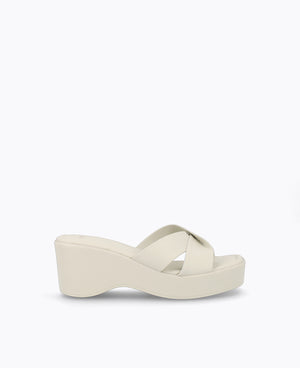 Kaira Platform Heel Sandals - Beige