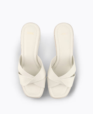 Kaira Platform Heel Sandals - Beige