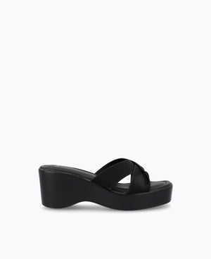 Kaira Platform Heel Sandals - Black