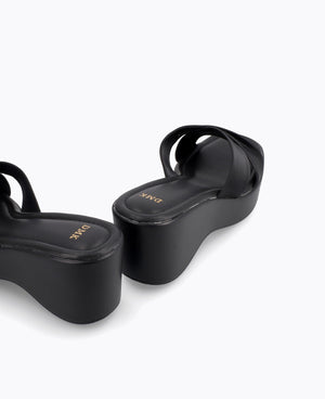 Kaira Platform Heel Sandals - Black