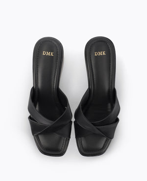 Kaira Platform Heel Sandals - Black