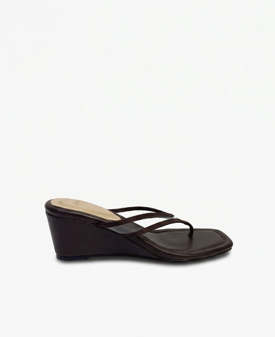 Lilith Thong Heel Sandals - Brown