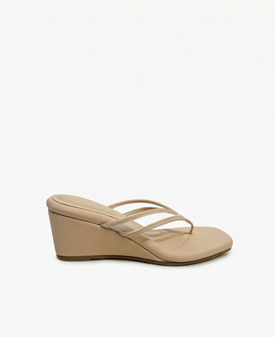 Lilith Thong Heel Sandals - Nude