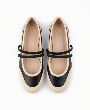 Mika Ballerina Sneaker - Beige/Black
