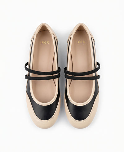 Mika Ballerina Sneaker - Beige/Black