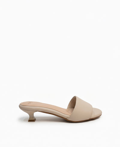 Nyla Heel Sandals - Beige