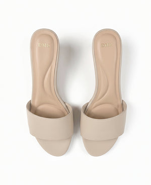 Nyla Heel Sandals - Beige
