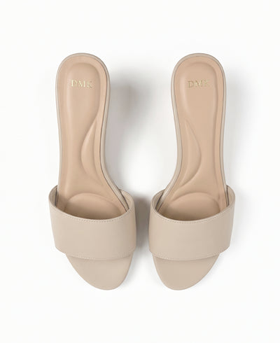 Nyla Heel Sandals - Beige