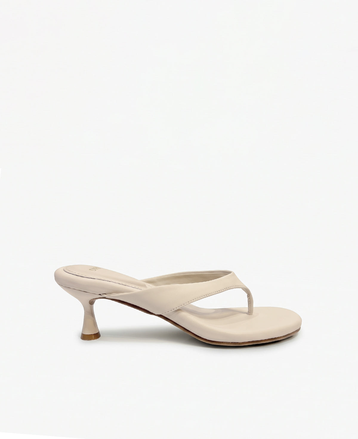 Sherry Thong Heel Sandals - Beige