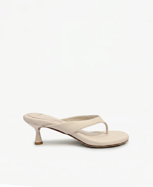 Sherry Thong Heel Sandals - Beige