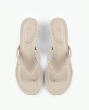 Sherry Thong Heel Sandals - Beige