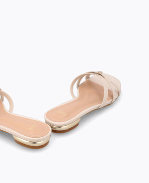 Trissa Flat Sandals Beige
