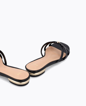 Trissa Flat Sandals Black