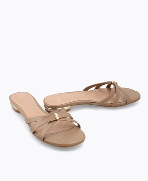 Trissa Flat Sandals Taupe