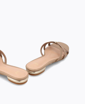Trissa Flat Sandals Taupe