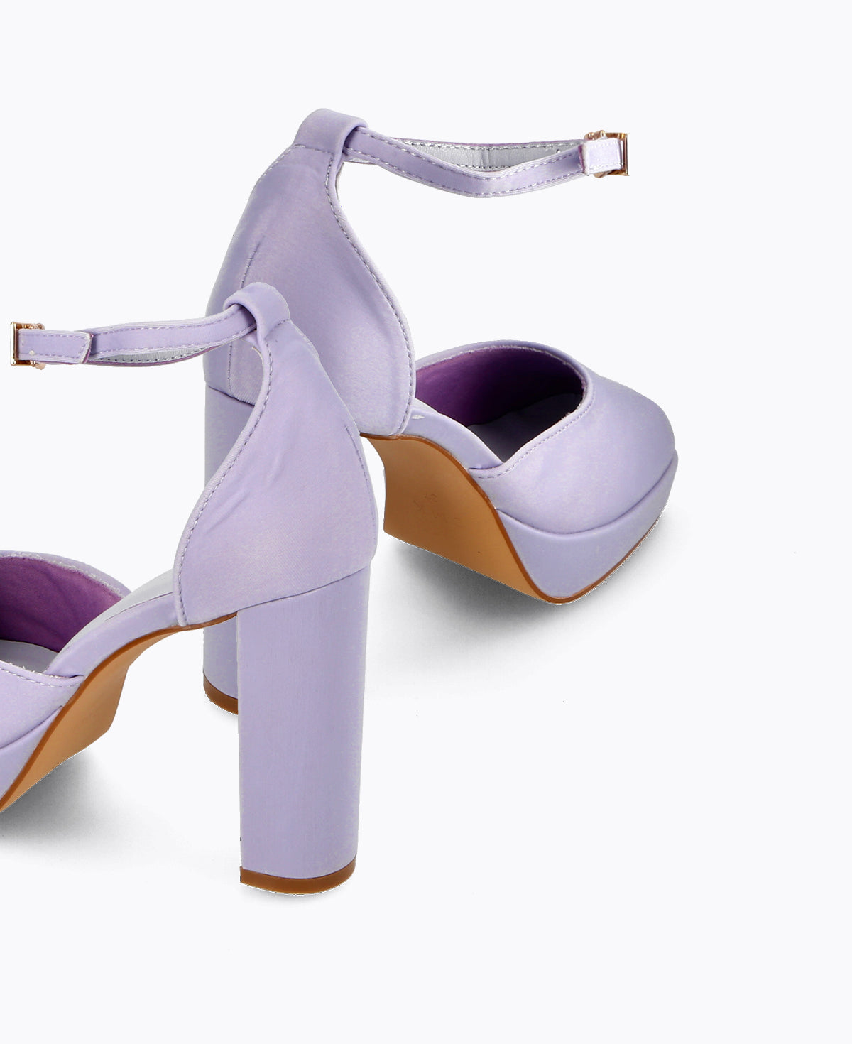 Purple block heel pumps sales
