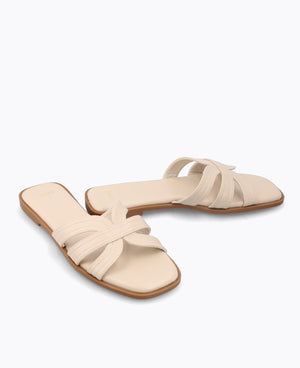 Emalyn Flat Sandals - Beige