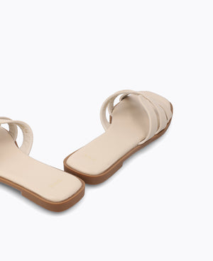 Emalyn Flat Sandals - Beige