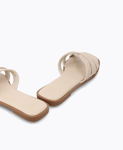 Emalyn Flat Sandals - Beige