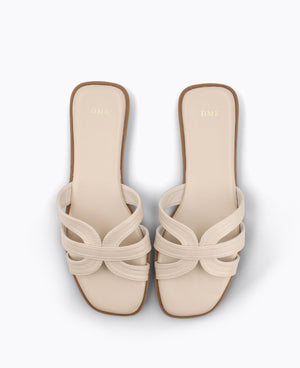 Emalyn Flat Sandals - Beige