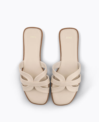 Emalyn Flat Sandals - Beige