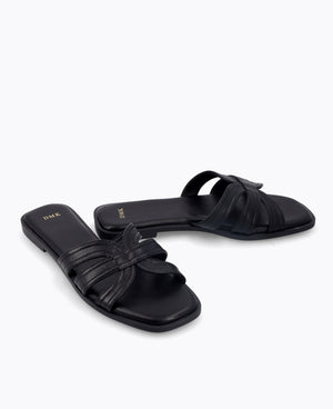 Emalyn Flat Sandals - Black