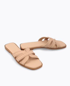 Emalyn Flat Sandals - Nude