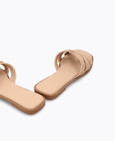 Emalyn Flat Sandals - Nude