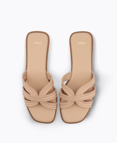 Emalyn Flat Sandals - Nude