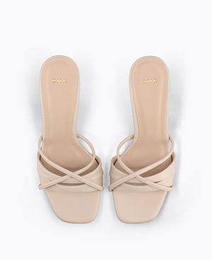 Stella Heel Sandals - Beige