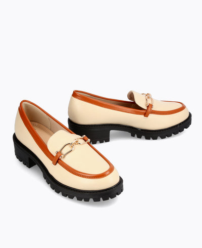 Alice Platform Loafers - Black & White