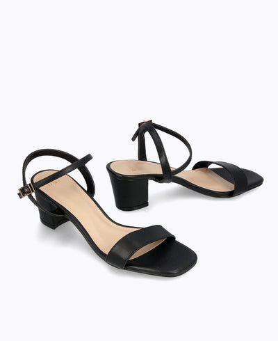 Rayna Block Heel Sandals - Black