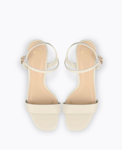 Rayna Block Heel Sandals - White