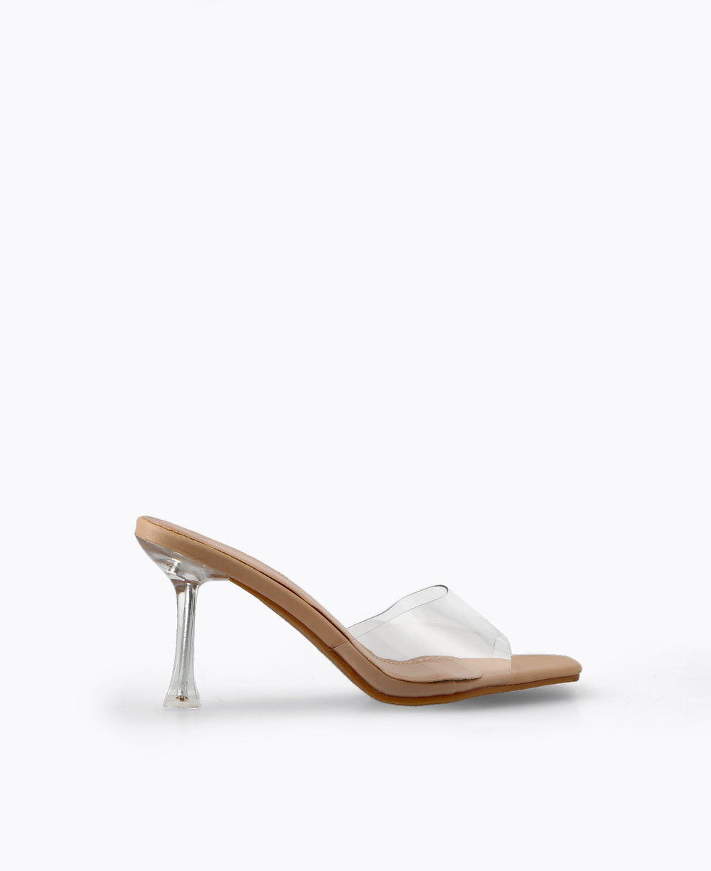 Chunky Heel Clear Mule Sandals Outlet | bellvalefarms.com