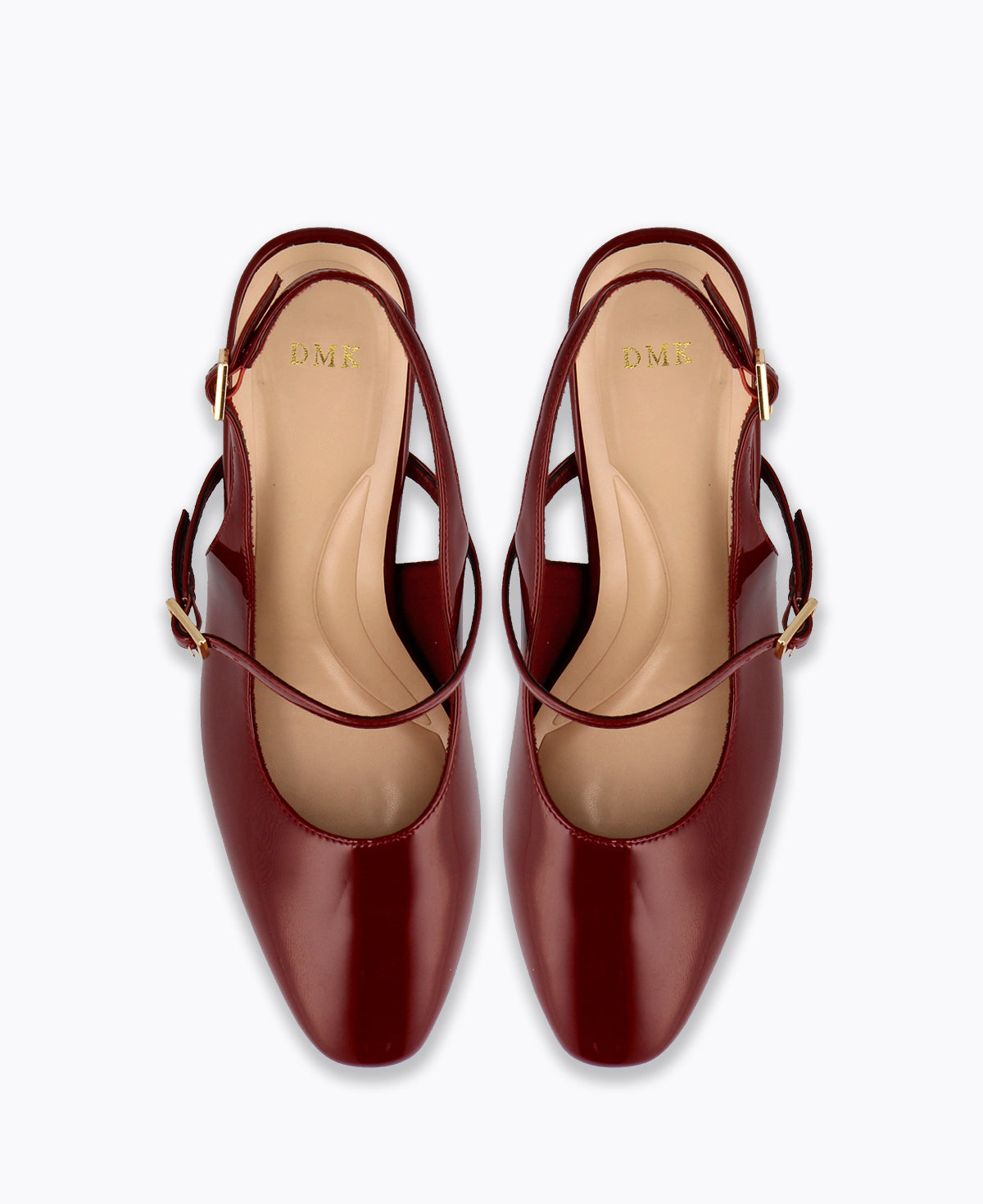 Lena Slingback Mary Janes - Maroon