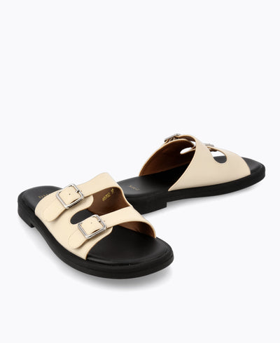 Polly Platform Sandals - Beige