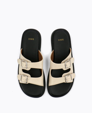 Polly Platform Sandals - Beige