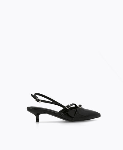 Adelia Slingback Heel Pumps - Black