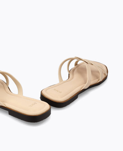 Blake Flat Sandals - Beige