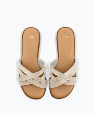 Andy Flat Sandals - Beige