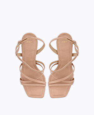 Athena Strappy Heel Sandals - Nude