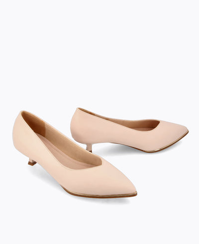 Catherine Heel Pumps - Beige