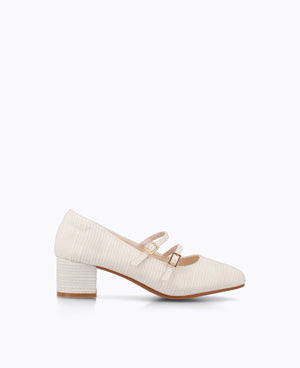 Alexandria Mary Janes - Beige
