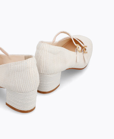Alexandria Mary Janes - Beige