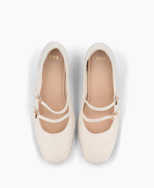 Alexandria Mary Janes - Beige