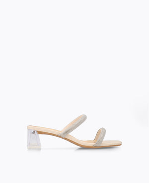 Amani Heel Sandals - Beige