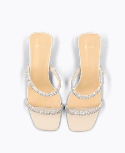 Amani Heel Sandals - Beige