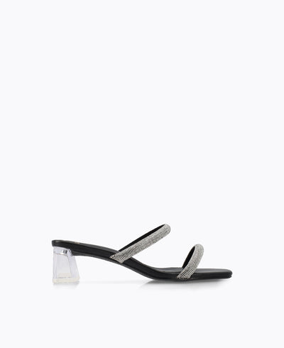 Amani Heel Sandals - Black