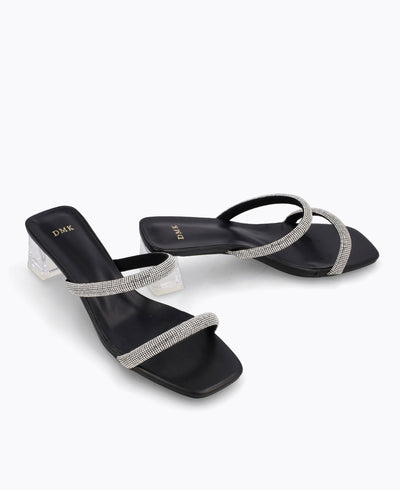 Amani Heel Sandals - Black